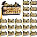 Motiskyy 30 Pack 2026 Graduation Candy Card Class of 2026 Grad Party Favor Supplies Candy Dome Greeting Card with Tassel Chocolate Holder College High School Graduate Gift Box DIY (Black,Gold)