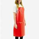 Backpack Water Proof Apron Thickened Kitchen Aprons to Cut Easy to Clean Work Apron Increased Wider Not Strangling The Neck Keep Clean, Red,