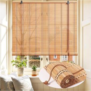 Bamboo Blinds 36x72 inch Bamboo Roman Shades for Indoor Windows Outdoor Patio,Light Filtering Sunshade Roll Up Window Shades,Easy to Install