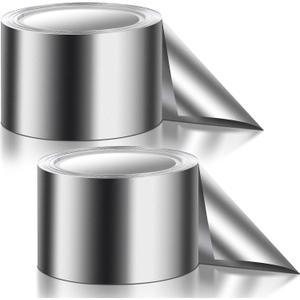 Dunzy 2 Rolls 65.6' Long x 2.5'' Wide Zinc Strip for Roof Moss Prevention, Zinc Metal Strip to Prevent Roofing Stains