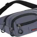 Lightweight Hiking Waist Pack  Ideal for Running, Walking & Travel  Secure Phone Pocket  Durable, Comfortable Gray Belt Bag for Essentials  Hands-Free Convenience