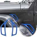 Voodonala for Jeep JL Side Air Conditioning Vent Outlet Decoration Trim for 2018-2026+ Jeep Wrangler JL JLU Gladiator JT Trunk 4xe, Blue