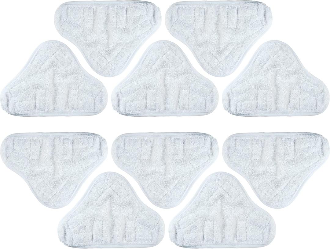 BlueStars 10-Pack H2OX5 Microfiber Steam Mop Pads Replacement  Compatible with H2O H20 Steam Mop X5  Washable & Reusable, Exact Fit for H2O X5 Steam Cleaners