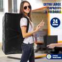 Cosy Family 8 Pack Heavy Duty Extra Large Moving Bags with Backpack Straps - Strong Handles & Zippers, Storage Totes For Space Saving, Fold Flat, Alternative to Moving Box (Set of 8, Black)