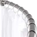 Chrsouly Adjustable Curved Shower Rod, 42-72 inches Extra Wide Shower Curtain Rod, Rust proof, Premium Stainless Steel, Curved Shower Curtain Rod for Bathroom, Need to Drill, Silver