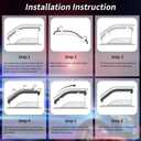 Rain Guards Side Window Visor Vent Outside Mount Fits for Ford Explorer 2011 2012 2013 2014 2015 2016 2017 2018 2019