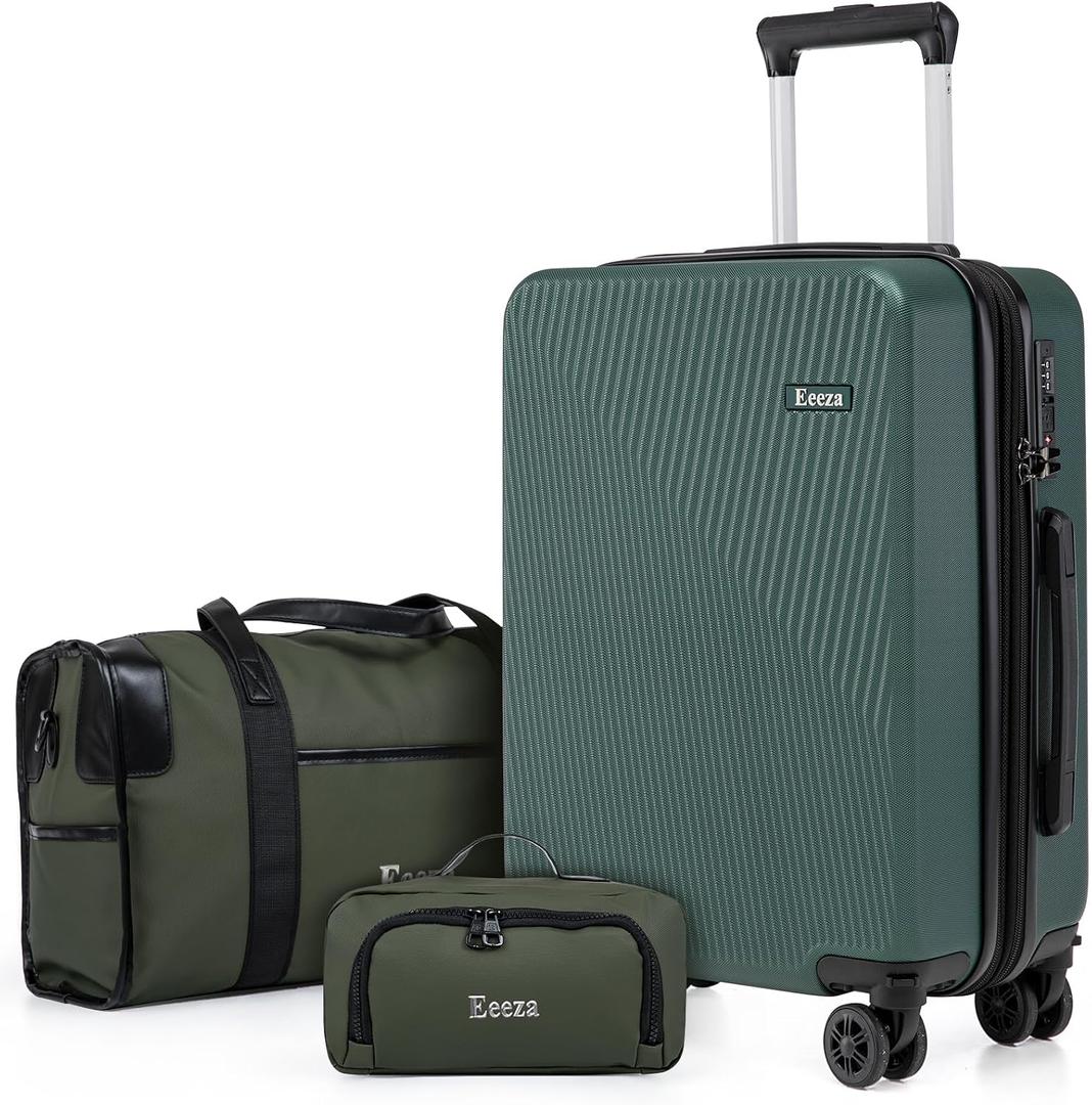 Expandable Carry on Luggage Sets,Suitcases with Detachable Wheels Hardshell 22x14x9 Airline Approved,Lightweight Luggage Set with TSA Lock,Carry on Suitcase, 3 Piece Sets