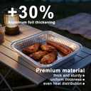 35-Pack Extra Thick Heavy Duty 8x8 Aluminum Foil Pans Disposable Square Baking Pans & Trays for Oven, Meal Prep, Grilling, Roasting