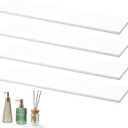 Leinuosen 4 Pcs Medicine Cabinet Shelves Replacement 13 Inch Bathroom Cabinet Shelf Medicine Shelves Suitable for Bathroom Living Room Kitchen Wall Mounted and Hanging (Plastic)