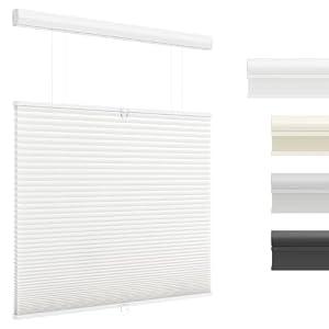 UNISHADES Top Down Bottom Up Cellular Shades Cordless Honeycomb Blinds for Indoor Windows, for Windows Size (24" W × 48" H) Colour (White - Light Filtering)