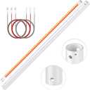 36 Inch Ceiling Fan Downrod with 6 x 18-AWG Wires,Ceiling Fan Extension Rod 1 Inch Outer Diameter, Improves Airflow,Suitable for Various Ceiling Fans(White, No Threaded)