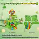 6 x LEKSON St. Patricks Day Leprechaun Trap Kit with Coin Drop Slot, Interactive Leprechaun Trap Box for Kids, How to Catch a Leprechaun Craft, Tabletop Holiday Decoration (Green01)