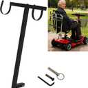 tonchean Universal Walker Holder for Mobility Scooter, Heavy Duty Mobility Scooter Accessories for Pride & Golden, Lightweight Large Load-Bearing Walkers Carrier, Easy Install Black