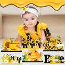 6 Pcs Bee Baby Wooden Centerpiece Honey Bee Baby Shower Decorations Wood Table Centerpieces Gnome Tabletop Detachable Sign for Birthday Party Home Decoration