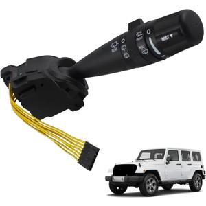Multi-Function Windshield Wiper Switch Compatible with 2006-2018 Chrysler PT Cruiser Jeep Wrangler Patriot Liberty Commander Grand Cherokee Dodge Nitro Caliber Journey Replaces WP409