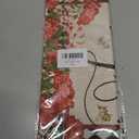 2 x Spring Welcome Garden Flag, Bee Red Geranium Floral Buffalo Plaid Small Burlap Yard Flag, House Seasonal Farmhouse Outside Outdoor Decoration 12.5 x 18 Inch