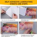 180 PCS Self-Adhesive Laminating Sheets, 9 x 12 Inches Self Adhesive Contact Paper, No Heat No Machine Needed Self Sealing Laminate Sheets
