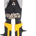 HURRICANE 10 Inch Aviation Tin Snips, Cr-Mo Aviation Snips for Cutting Metal Sheet, Heavy Duty Sheet Metal Cutter Shear, Straight Cut, High Leverage Aviation Snip, Up to 40% Labor Saving