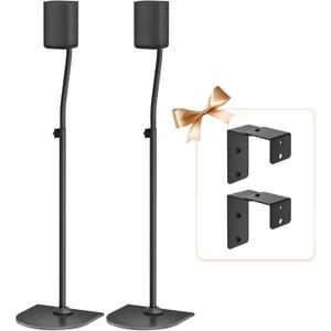 Speaker Stands for Roku Speaker Stands Pair with Speaker Wall Mount - Height Adjustable Surround Sound Speaker Stands for Roku Wireless Speaker Stands, Floor Speaker Stands of Keyhole or Thread Hole