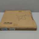 Meluvici Patio Outdoor Side Table Waterproof Round Metal Steel Small Side Table Weather Resistant Portable Outdoor and Indoor End Table for Garden Balcony Yard, White