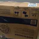 Suncast 100 ft Garden Hose Holder Wall Mount, Taupe Heavy-Duty Wall Mounted Water Hose Reel for Outside Use, Manually Retractable Sidewinder, Open Space-Saving Storage, Made in the USA