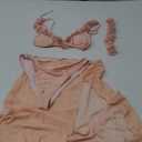 Pink Appliques Triangle Halter Bikini M