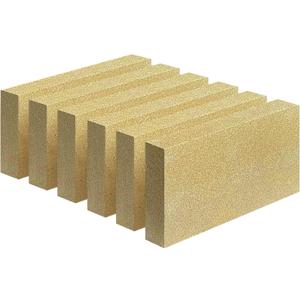 YANRUIPRO Fire Bricks, FireBrick, High Temperature Insulated Firebricks for Wood Stoves, Fireplaces, Size 9" X 4-1/2" X 1-1/4", Pack of 6, Wood Stove Bricks, Fireplace Brick