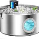 Wireless Dog Water Fountain for Large Dogs, 12L/3.2Gal Stainless Steel Dog Water Fountain with Motion Sensor, 3 Modes & 4000mAh Battery Operated, Super Quiet & Multi-Filtered with 4 Filters