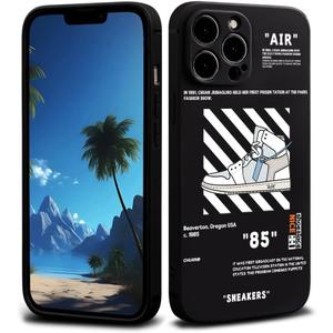 Cool Basketball Sports Sneaker Phone Case for iPhone 16 Pro Max Case for Boys Men Shockproof Street Designer Aesthetic Compatible with iPhone 16 Promax (White)