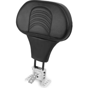 Driver Backrest For Harley Touring 1997-2026, Adjustable Plug-In Riders Backrest For Road Glide Street Glide Road King Electra Glide Ultra Limited Classic Replace P/N Mounting Kit 52589-09A (Black-Striated Style)