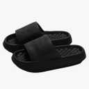 Pillow Slippers for Women And Men House Slides Shower Sandals Thick Sole Beach Pool Non-Slip Comfort Cloud Shoes, Size 42-43