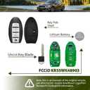 2 Keylessbest Replacement for 2012 2013 2014 2015 Nissan Altima Versa Murano Infiniti EX35 G35 FX37 FX35 QX70 Key Fob Remote Control KR55WK48903 4 Buttons 315MHz