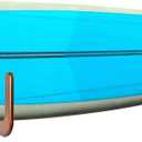 TESLYAR Surfboard Wall Mount Wooden Surfboard Rack for Wall Storage Solid Wood Hooks for Surfboard, Snowboard, Paddle Board & Wakeboard Classic Style