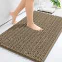 Arotive Luxury Chenille Bathroom Rug Mat, Extra Soft Thick Absorbent Shaggy Bath Rugs, Non-Slip Machine Wash Dry, Plush Bath Mats for Bathroom, Shower and Tub, 30x20, Camel