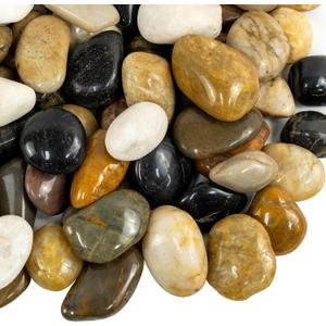 5lbs Large Pebbles for Indoor Plants, 2-3 Inch Natural River Rocks for Aquarium, High Polished Decorative Stones for Vase Filler Fish Tank Landscaping, Mixed Color Garden