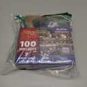 Ultra-Bright Connectable Multi Christmas Light Set 100Count 19.6Feet Incandescent Bulb Mini String Light for Indoor Outdoor Christmas Tree Garland Wedding Garden Holiday Party Festival Decor (100L, Green Wire-Multi)