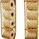 Wall Mounted Toilet Paper Holder, Bathroom Tissue Roll Storage Organizer, Rustic Woven Toilet Paper Rack for Home, Apartment, Farmhouse, Hotel & Guest Bathroom
