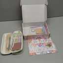 Bible Study Supplies Journaling Kit for Women, Valentines Day Christian Gifts for Women Her, Bible Study Tool w/Pastel Highlighter and Pen No Bleed, Pencil Case Notebook Annotation Kit Accessories Set (A1.Green)