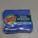 Scotch-Brite Zero Scratch Scrub Sponge, 6 Kitchen Sponges for Cleaning Around the Home, Bathroom & More, Scratch-free Dish Scrubber, Multi-surface Safe, Best for Nonstick Pots and Pans