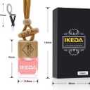 ikeda fragrance Car Air Freshener | Square Hanging Car Scent with Vent Clip Bottle | Long Lasting Fragrance | Essential Oil Diffuser | Odor Eliminator Deodorizer (Square-Strawberry)