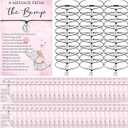 Thyle 50 Set Pink Elephant Baby Shower Favors for Guests Adjustable Bracelets with Message from the Bump Card Footprints Charm Baby Shower Bracelets for Gender Reveal Thank You Gifts