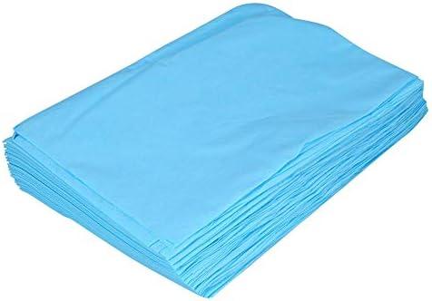 10 piece massage bed cover - disposable sheets, massage sheets - capacity, cosmetics, perforated, terry cloth - 180 80cm(Blue)