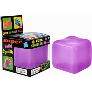 Premium Big Block Cube, Ice Cube Squishies Toys, Durable, Slow-Rebound fingertip Exquisite Spherical ice Cube with boxGift-Ready (Purple)