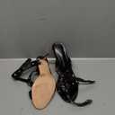 richealnini Rivet Heels for Women Studded T-strap Ankle Buckle Wrap Strappy Heels Gladiator Stiletto Sandals size 7