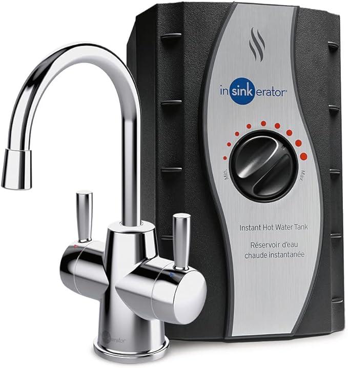 InSinkErator Stainless Steel Tank, HC250MBLK-SS HOT250 System & F-2000S Premium Under Sink Water Filtration System for Instant Hot and Cold Water Dispenser System (Matte Black)