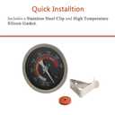 KAMaster Grill Temperature Compatible with Big Green Egg 150-900F Waterproof 3 1/4" Large Face Stainless Steel Cooking Thermometer for Barbecue Charcoal Grill Thermometer Replacement Accessories Tool