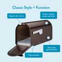 Architectural Mailboxes Sequoia Post Mount Mailbox, Rubbed Bronze, Large