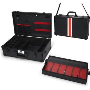 Large Barber Carrying Case, Hairdresser Tool Box Organizer Traveling Case, Portable Travel Barber Suitcase for Hair Stylist Pet Groomer Beauty Salon Makeup Artist