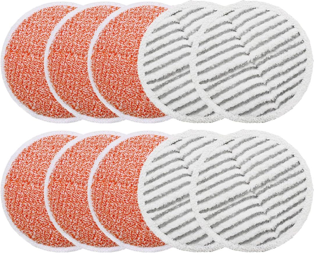 Replacement Pads for Bissell Spinwave Mop: 10 Pads for Bissell Spinwave,Spin Wave,Crosswave Expert/Pet/Cordless Hard Floor 2124 20393 2039a 20399 2039w 23159 23157 Spin Mop Cleaner Scrub Scrubber Pads