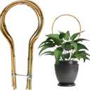 6 Pack Bamboo Trellis Round-Shaped for Potted Plant, 16 Inch Plant Support Stake for Climbing Vines, Decorative Hoop Stake for Potted Hoya
